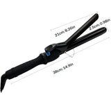 Professional Curling Iron with Adjustable Temperature, LCD Display & Ceramic Glaze Technology
