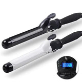 Professional Curling Iron with Adjustable Temperature, LCD Display & Ceramic Glaze Technology