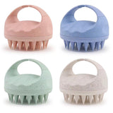 Natural Wheat Straw & Silicone Scalp Massager Brush – Ergonomic Manual Shampoo Brush for Deep Cleaning & Hair Growth