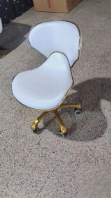 Vintage-Style Manicure Table Stool | PU Leather Salon Seat