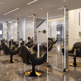 Double-Sided LED Hairdressing Mirror | HD Glass with Stainless Steel Frame – 200×80 cm