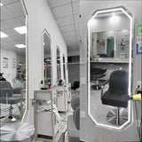 LED Wall Mirror for Hair Salons | HD Glass with Aluminum Frame – 170×70 cm (Gold, Black, White)