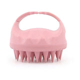 Natural Wheat Straw & Silicone Scalp Massager Brush – Ergonomic Manual Shampoo Brush for Deep Cleaning & Hair Growth