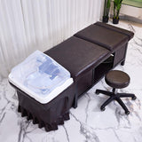 Luxury Multifunctional Gray Plumbed Head Spa and Foot Massage Chair
