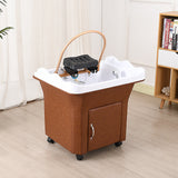 Ceramic Mobile Portable Shampoo Basin – Adjustable Professional Salon Equipment