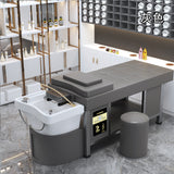 Luxury Water Therapy Headspa Bed – Modern Ceramic Basin Shampoo & Massage Station