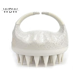 Natural Wheat Straw & Silicone Scalp Massager Brush – Ergonomic Manual Shampoo Brush for Deep Cleaning & Hair Growth