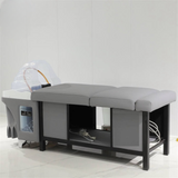Luxury Multifunctional Gray Plumbed Head Spa and Foot Massage Chair
