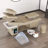 Luxurious Modern Shampoo Salon Bed with Head Massage & Acrylic Basin – Professional Spa & Salon Furniture
