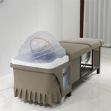 Luxury Multifunctional Gray Plumbed Head Spa and Foot Massage Chair